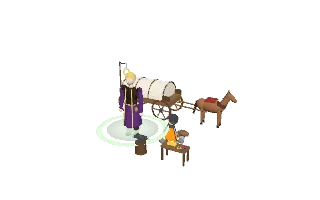 The jeweller with his covered wagon